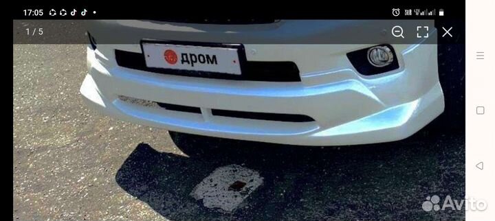 Передняя накладка на бампер Прадо 150куз