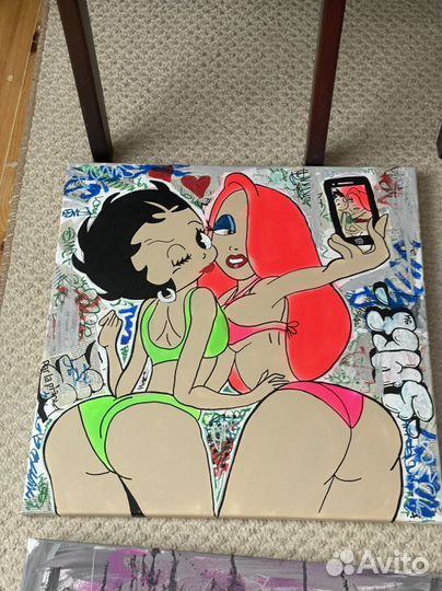 Картина девочки в бикини