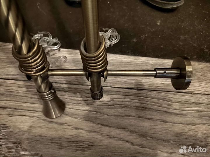 Карниз для штор металлический (бронза)