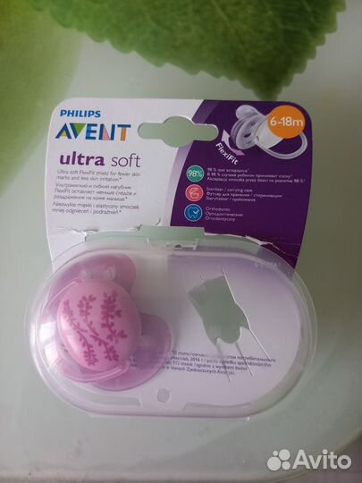 Пустышка avent 6 18 новая