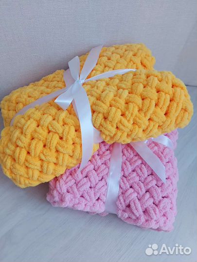 Плед детский вязаный ручная работа