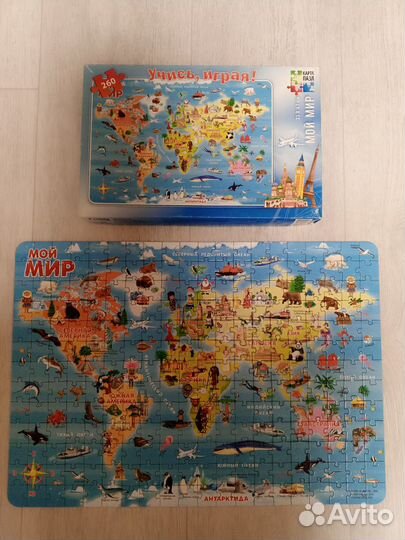 Пазл-карта «мой мир» 260 деталей