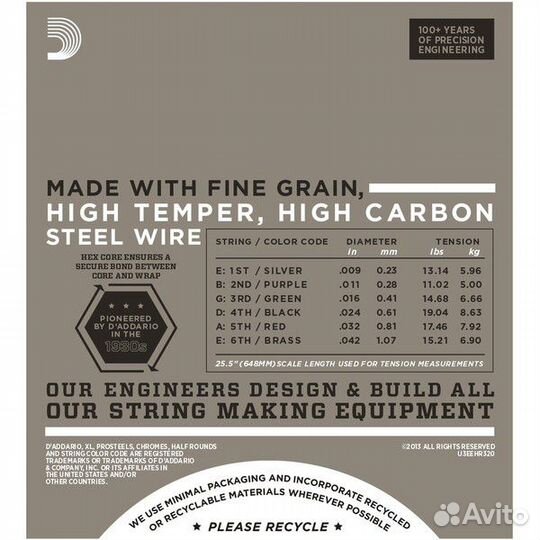 Струны для электрогитары D'Addario EHR320
