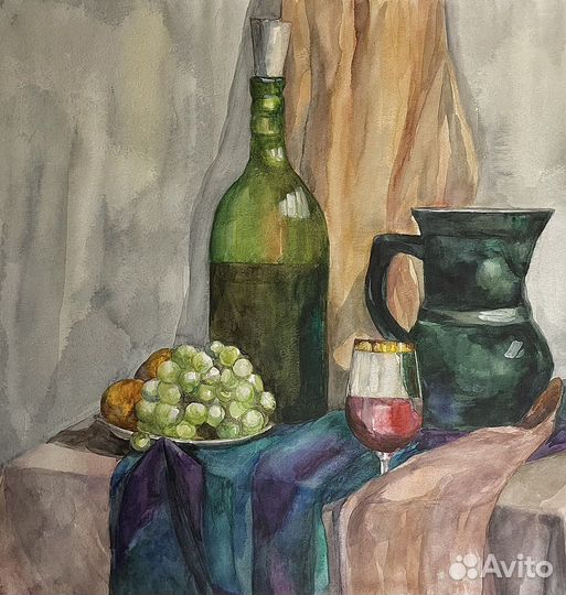 Акварельный рисунок. Натюрморт