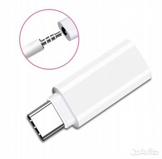 Переходник с Type-C OTG для наушников 3,5 мм