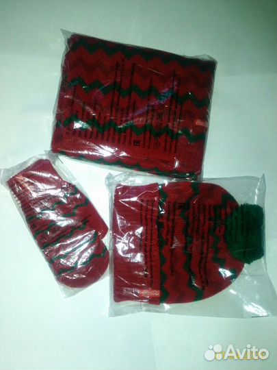 Coca-Cola Кока-Кола Набор шапка, шарф, варежки