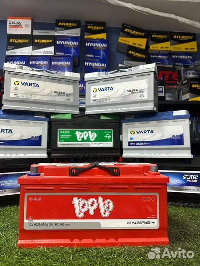 Аккумулятор topla 92Ah 800A