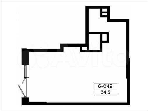 Продается торговое помещение площадью 34.3 кв.м