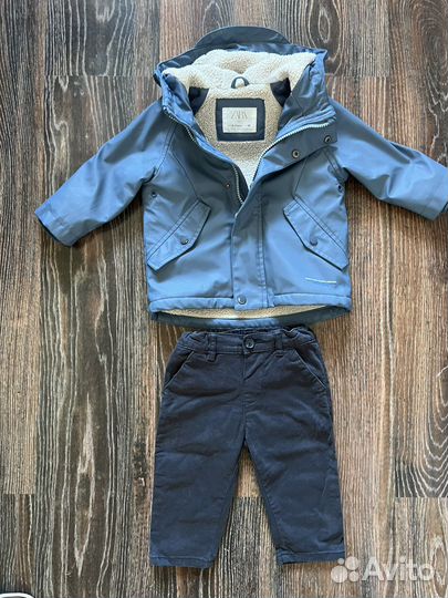 Куртка брюки zara 9-12 мес