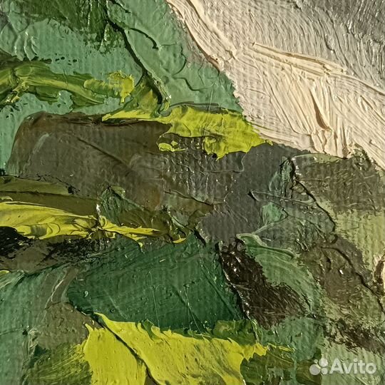 Картина маслом на холсте горный пейзаж