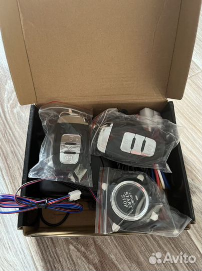 Автосигнализация с кнопкой старт-стоп