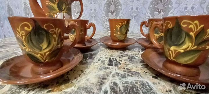 Сервиз кофейный чайный СССР чашки посуда