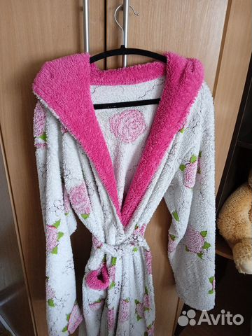 Халат махровый женский с капюшоном