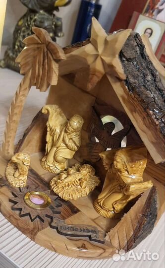 Рождественский вертеп натуральное дерево оливы