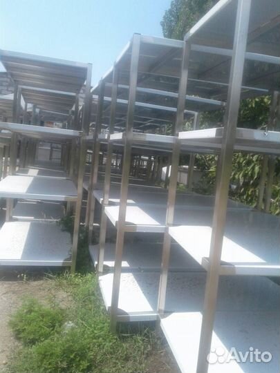 Стеллажи из нержавеющей стали разборные 4,5 полок