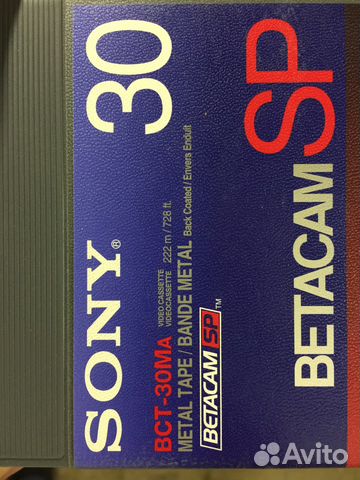 Видеокассета Betacam SP sony BCT-30 Ma