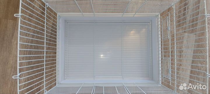 Клетка для птиц (раскладная) + кормовая ракушка