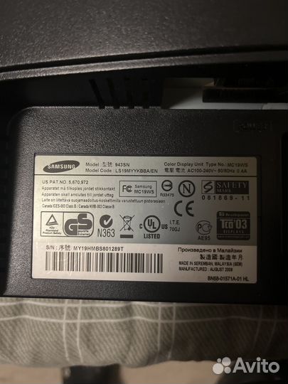 Монитор samsung 60герц