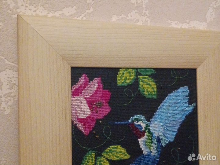 Картина вышитая крестом ручная работа