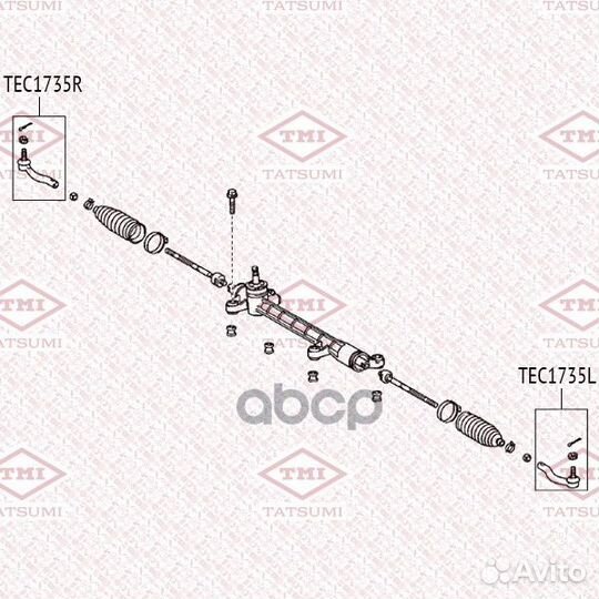 Наконечник рулевой тяги L TEC1735L tatsumi