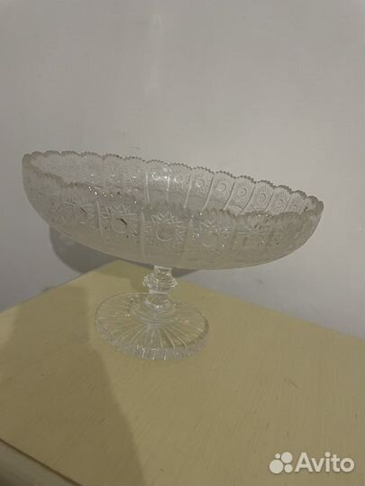 Ваза для фруктов хрусталь
