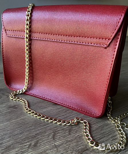 Сумка натуральная кожа красная Италия