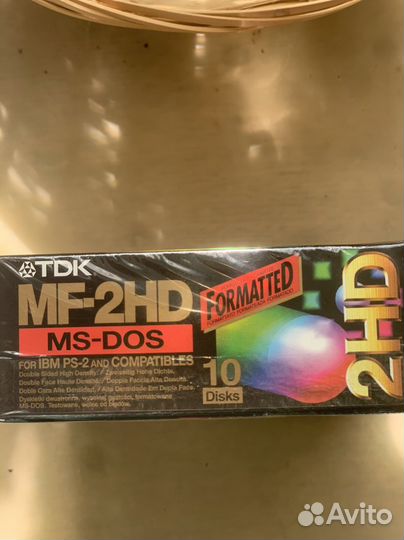Дискеты TDK MF-2HD MS-DOS 10 штук