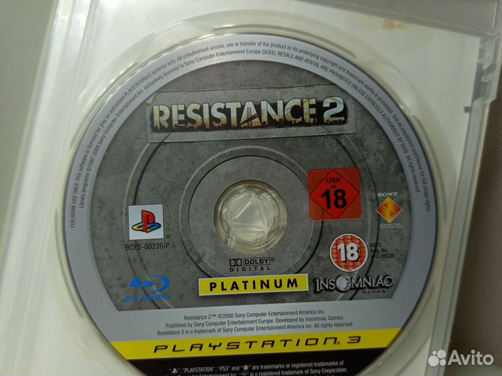 Диски на ps3 resistance 2