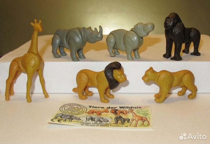 Киндер серии сборка Животные севера и юга