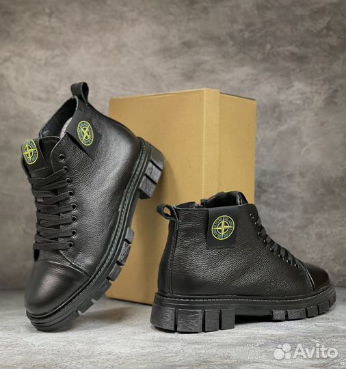 Ботинки мужские зимние натуральный кожа