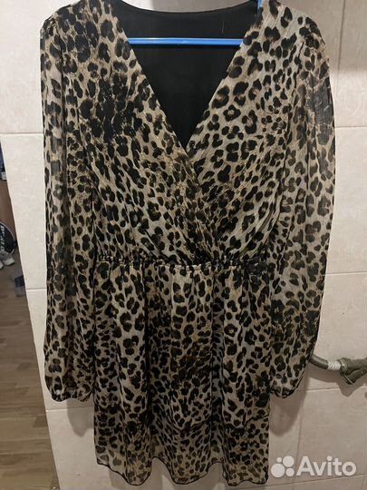 Платье леопардовое