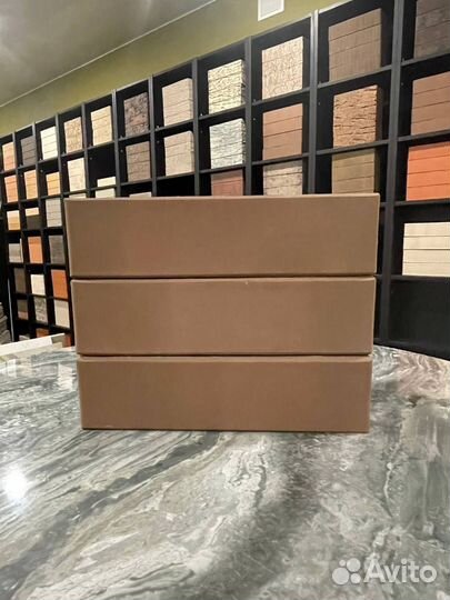 Лицевой кирпич коричневый рустик Керма