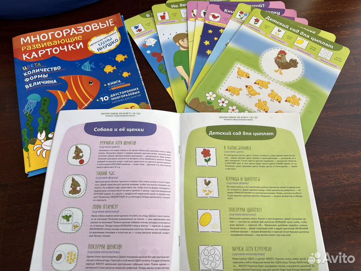 Многоразовые развивающие карточки рисунки. Фишер