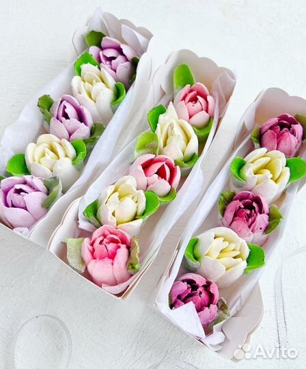 Тюльпаны из зефира