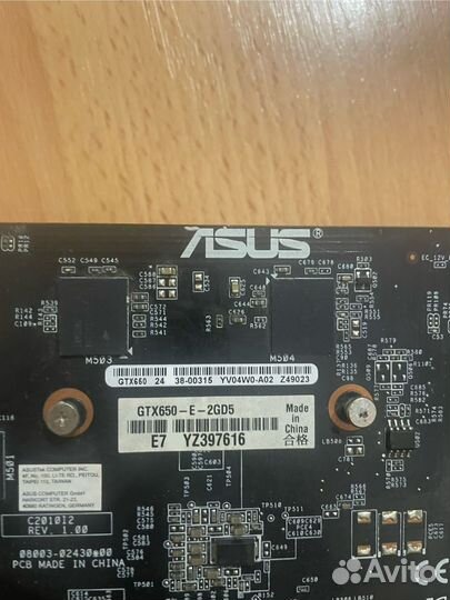 Видеокарта PCI-E Asus GeForce GTX 650 2048MB