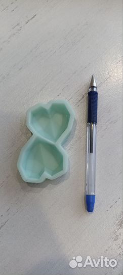 Молд силиконовый двойное сердце