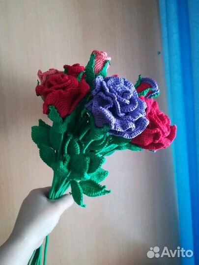 Вязанные цветы #Роза крючком