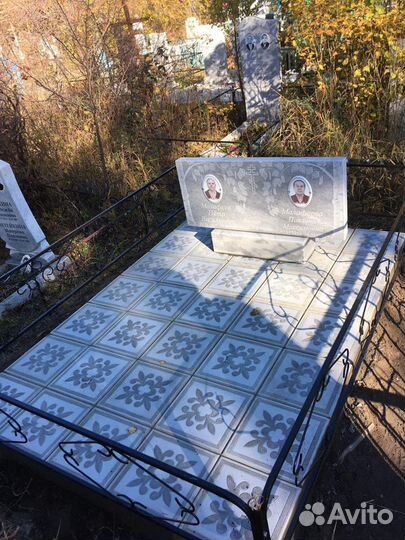 Облицовка могил плиткой