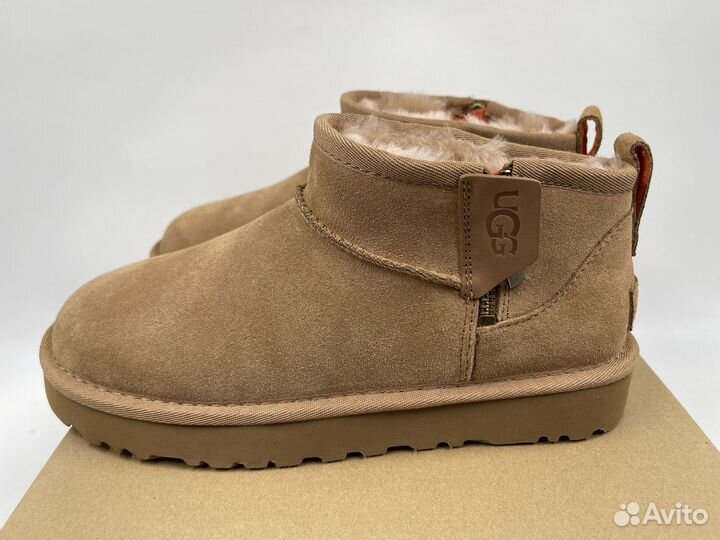 Угги Ugg Ultra Mini Zip Chestnut
