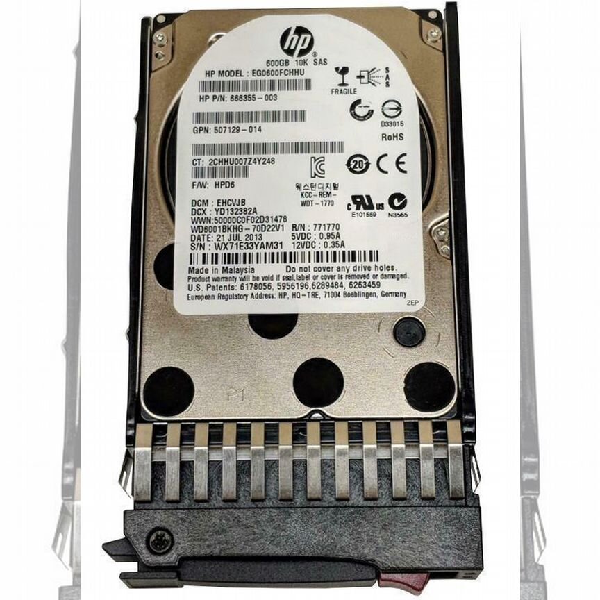 [WD6001BKHG] Жесткий Диск Hp 600gb Eg0600fchhu Sas 2,5 Wd6001bkhg