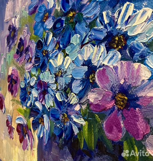 Картина маслом на холсте цветы