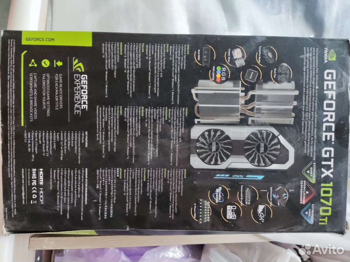 Видеокарта gtx 1070 ti 8gb