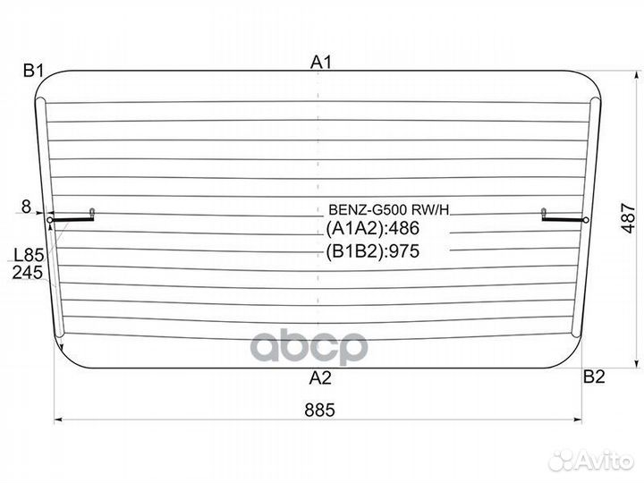 Стекло заднее с обогревом mercedes-benz G-class