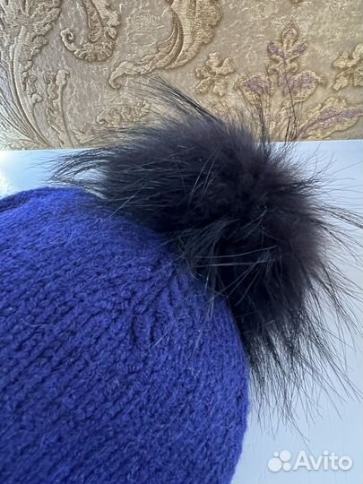 Шапка теплая из кашемировой пряжи