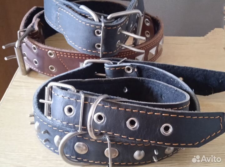 Поводки брезентовые и ошейники для крупных пород