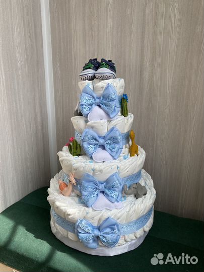 Торт ручная работа из подгузников
