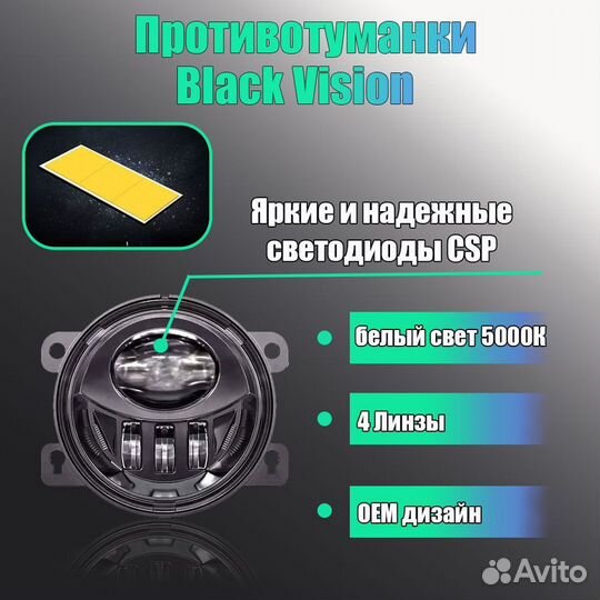 Противотуманные фары Citroen C5 Black Vision