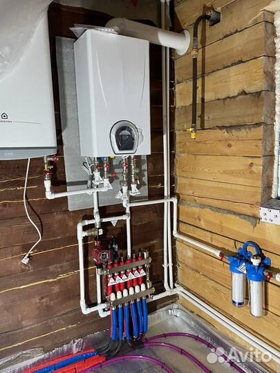 Монтаж отопления, радиаторов и теплого пола в доме