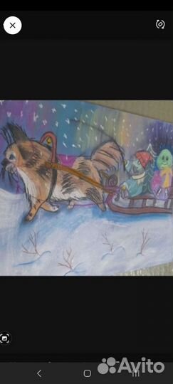 Рисунок А3 новогодн.фантазии.Карандаш