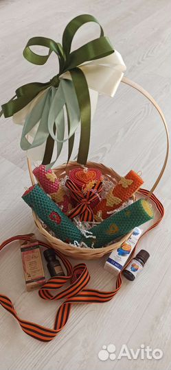 Набор свечей из натуральной вощины